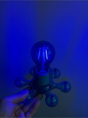 Rare Bright Blue Vintage 00s Y2K Futurism Tabletop 5" Spider Lamp Works